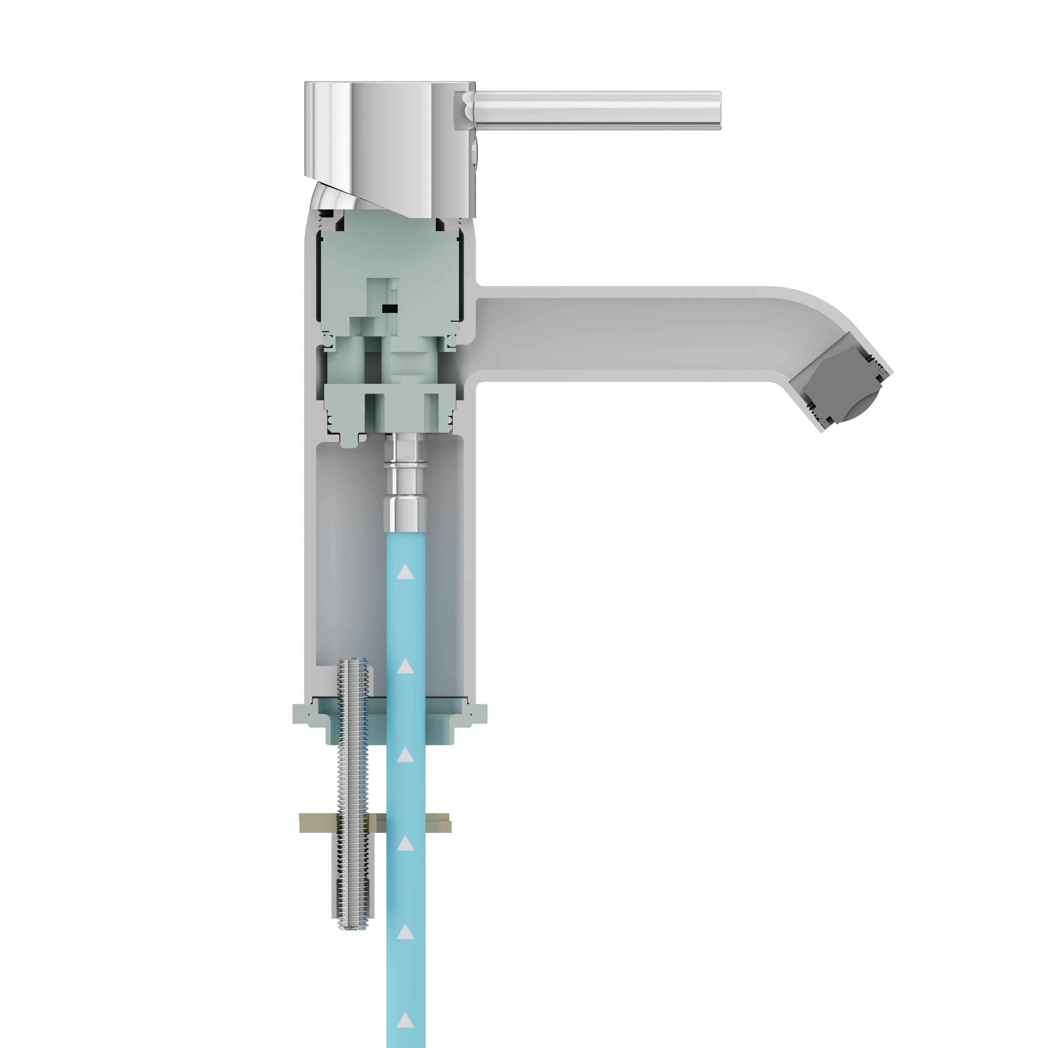 VitrA Minimax S Gloss Chrome effect Manual Basin Mixer Tap