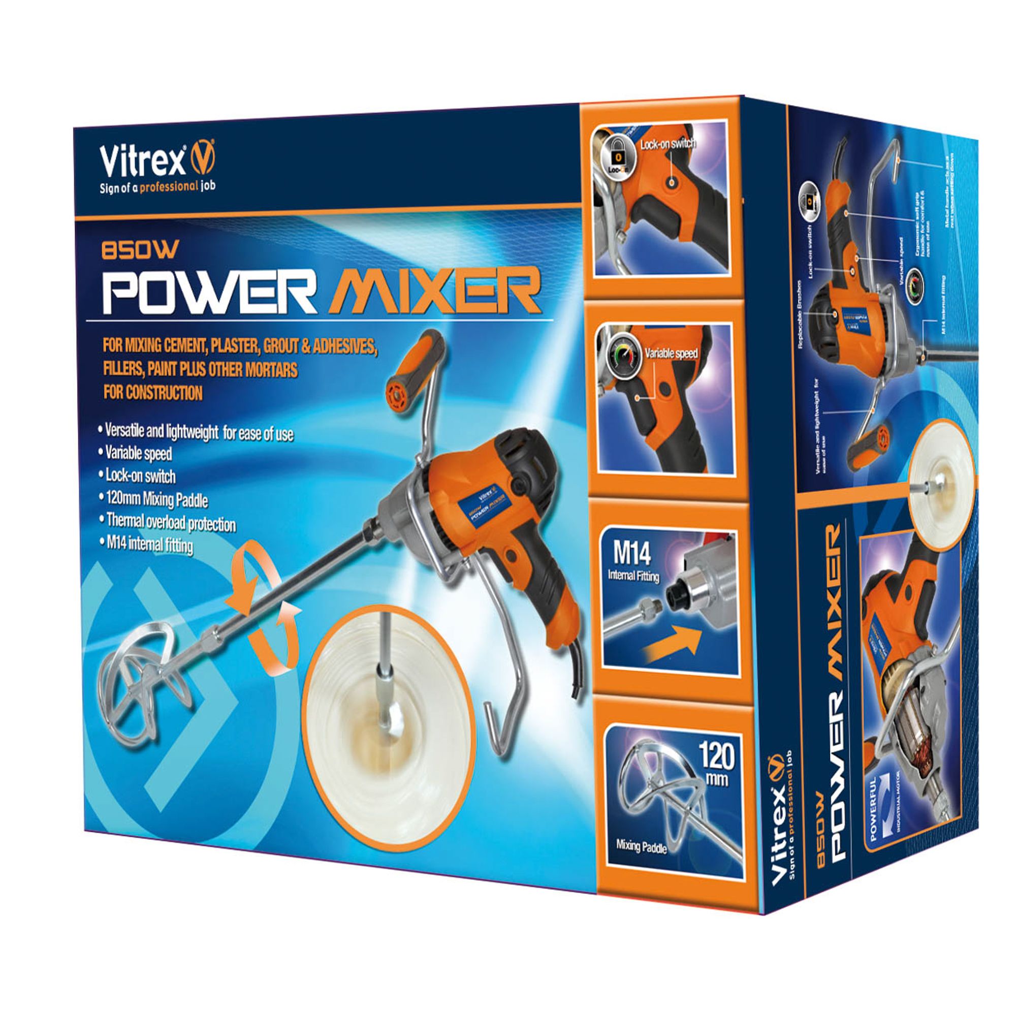 Vitrex 850W 230V Corded Paddle mixer