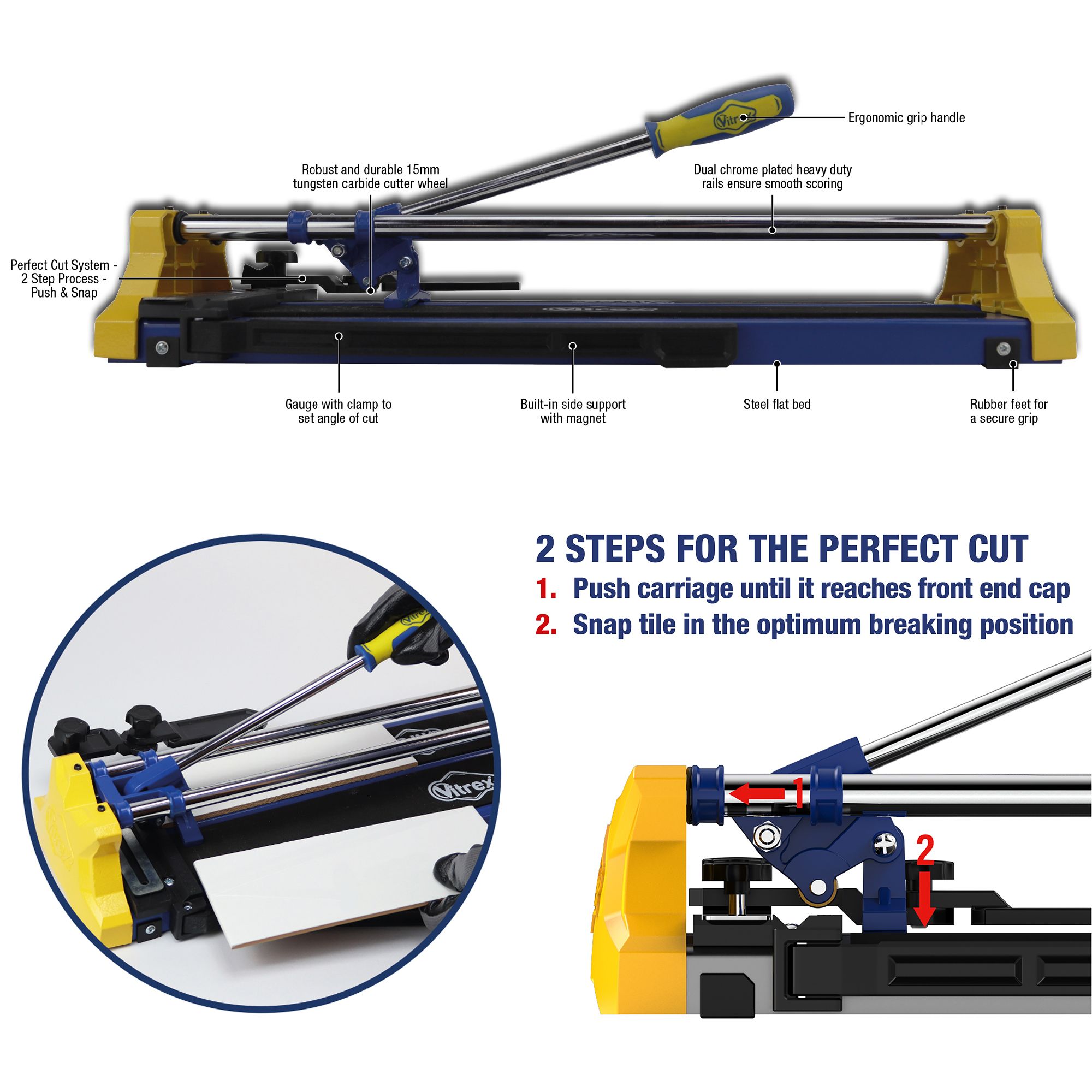 Vitrex Perfect Cut 510mm Manual Tungsten carbide Steel Tile cutter