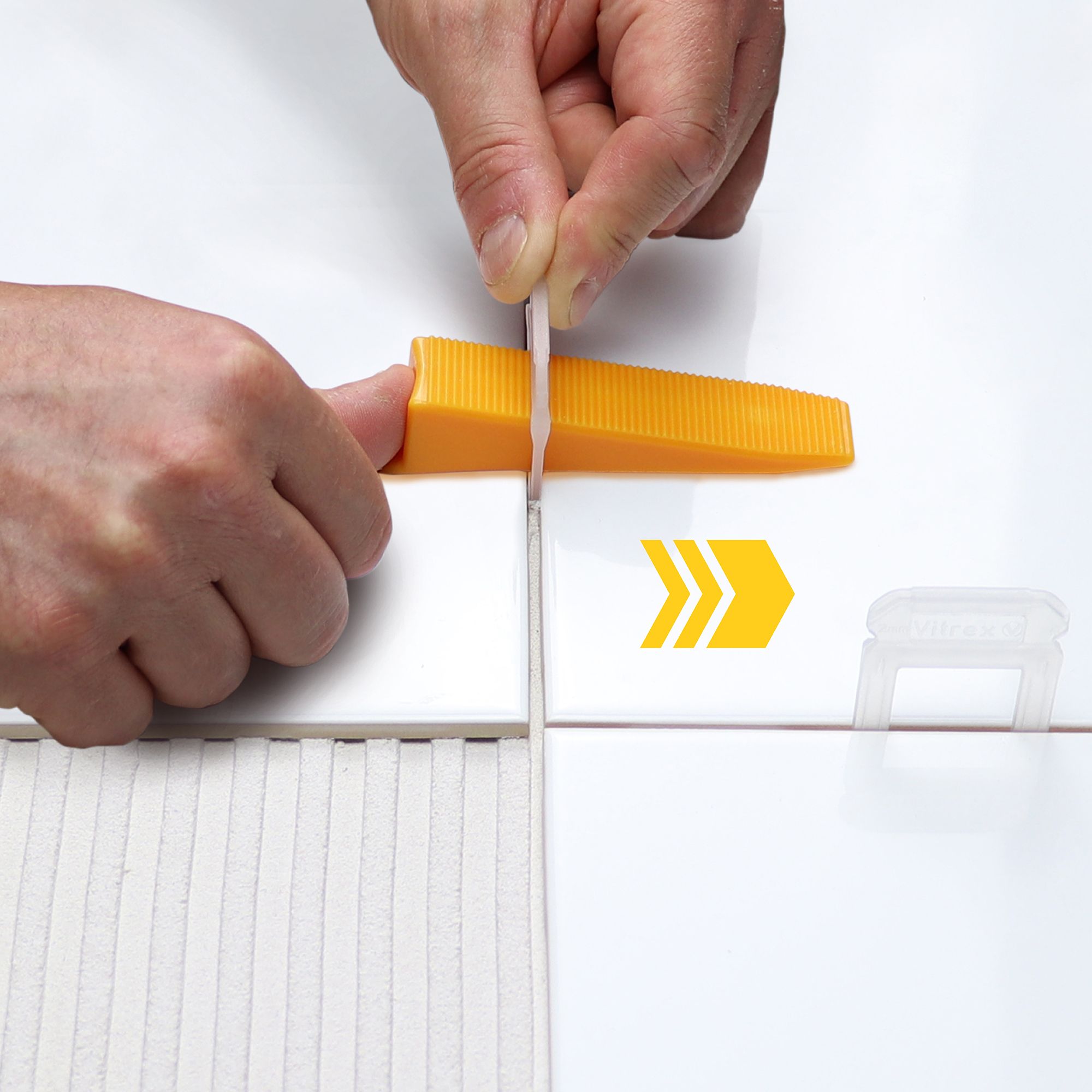 Vitrex Plastic Tile levelling clip & wedge, Pack of 150