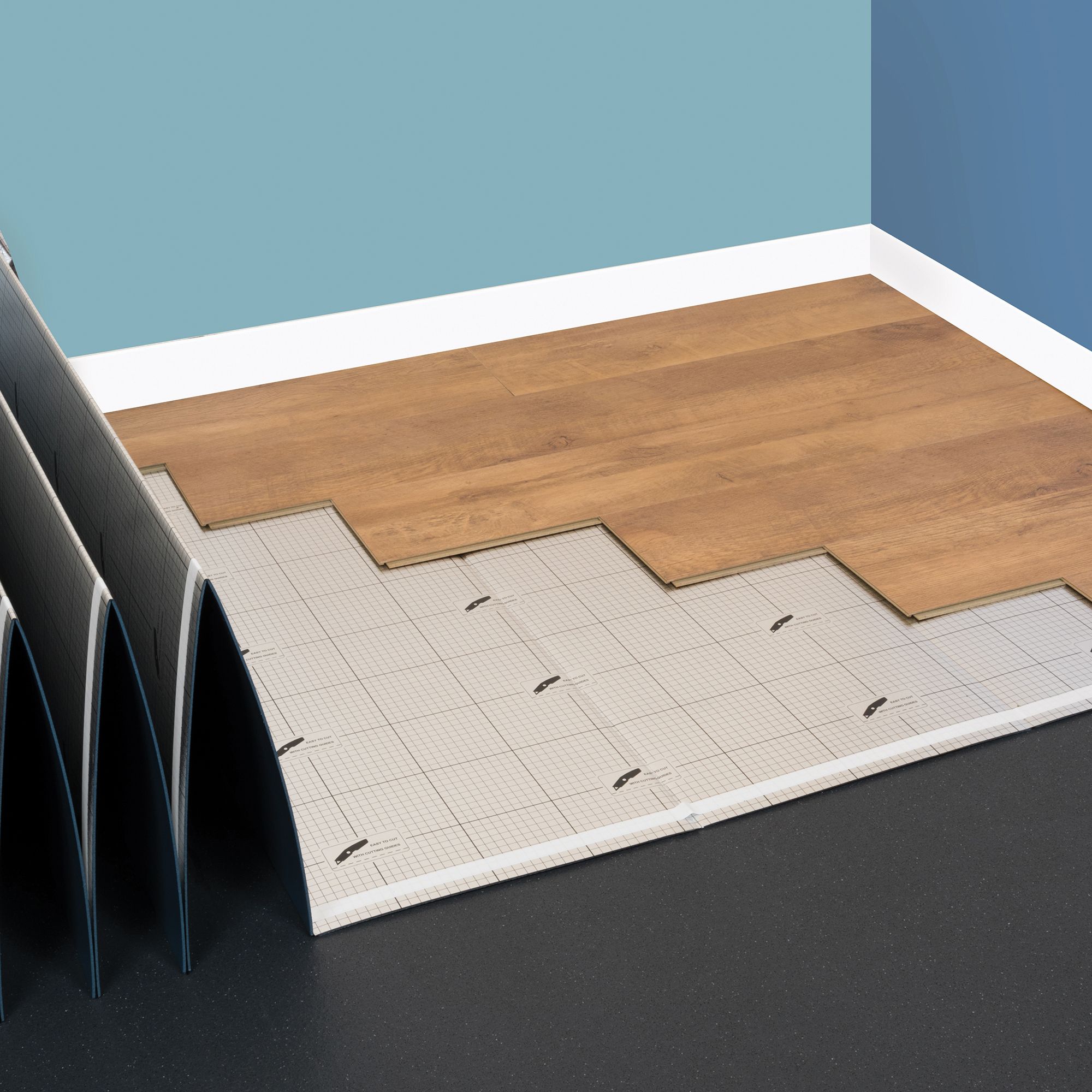 Vitrex Plus 3mm XPS foam Laminate & real wood top layer flooring Underlay panel - 4