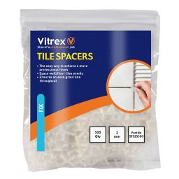 Vitrex SLS2500 Plastic 2mm Tile spacer, Pack of 500