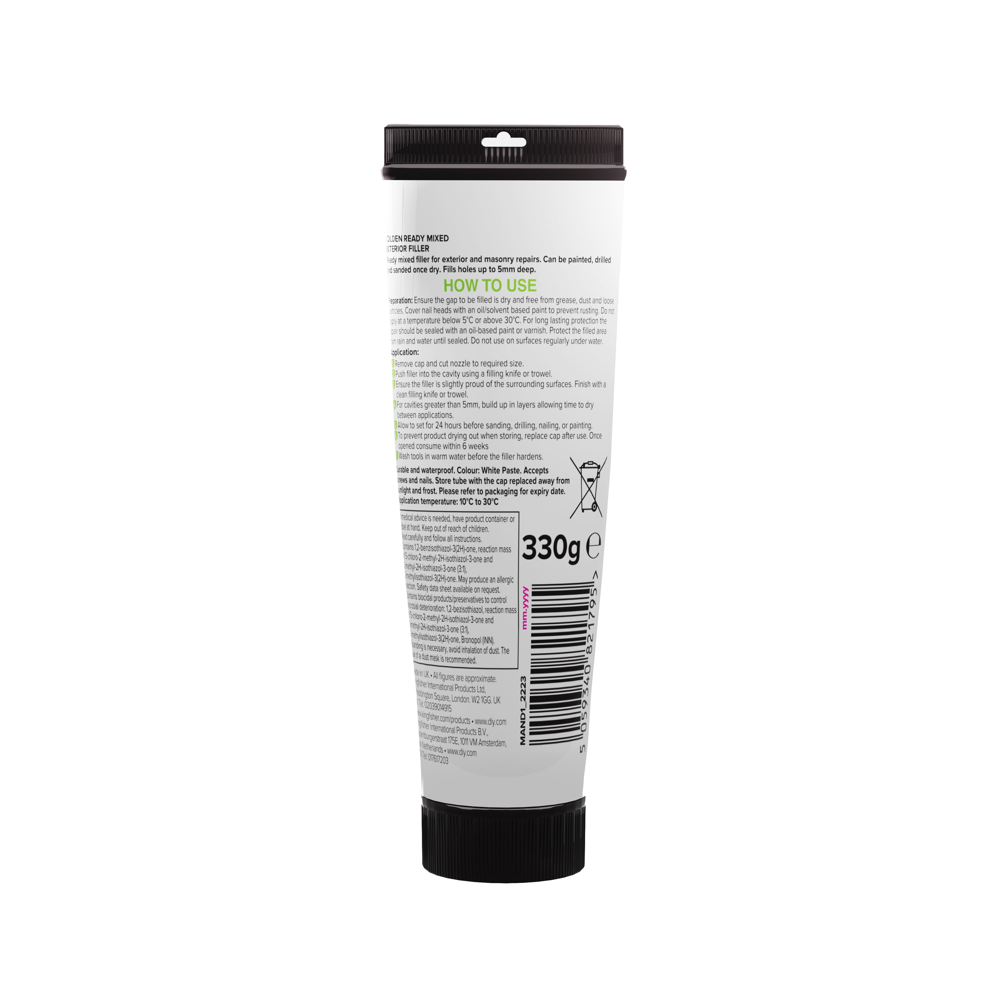 Volden Exterior White Paste Ready to use Multi-purpose Filler, 330g