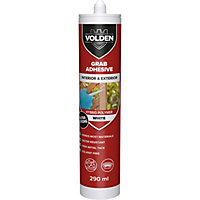 Volden Hybrid Water resistant Solvent-free White Grab adhesive 290ml 0.49kg