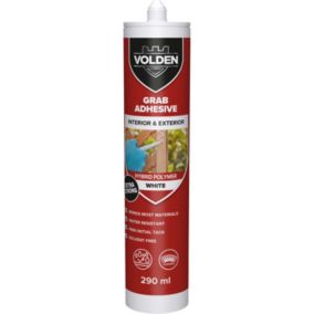 Volden Hybrid Water resistant Solvent-free White Grab adhesive 290ml 0.49kg