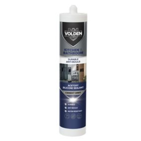 Volden Mould resistant Cement Grey Bathroom & kitchen Sanitary sealant, 280ml