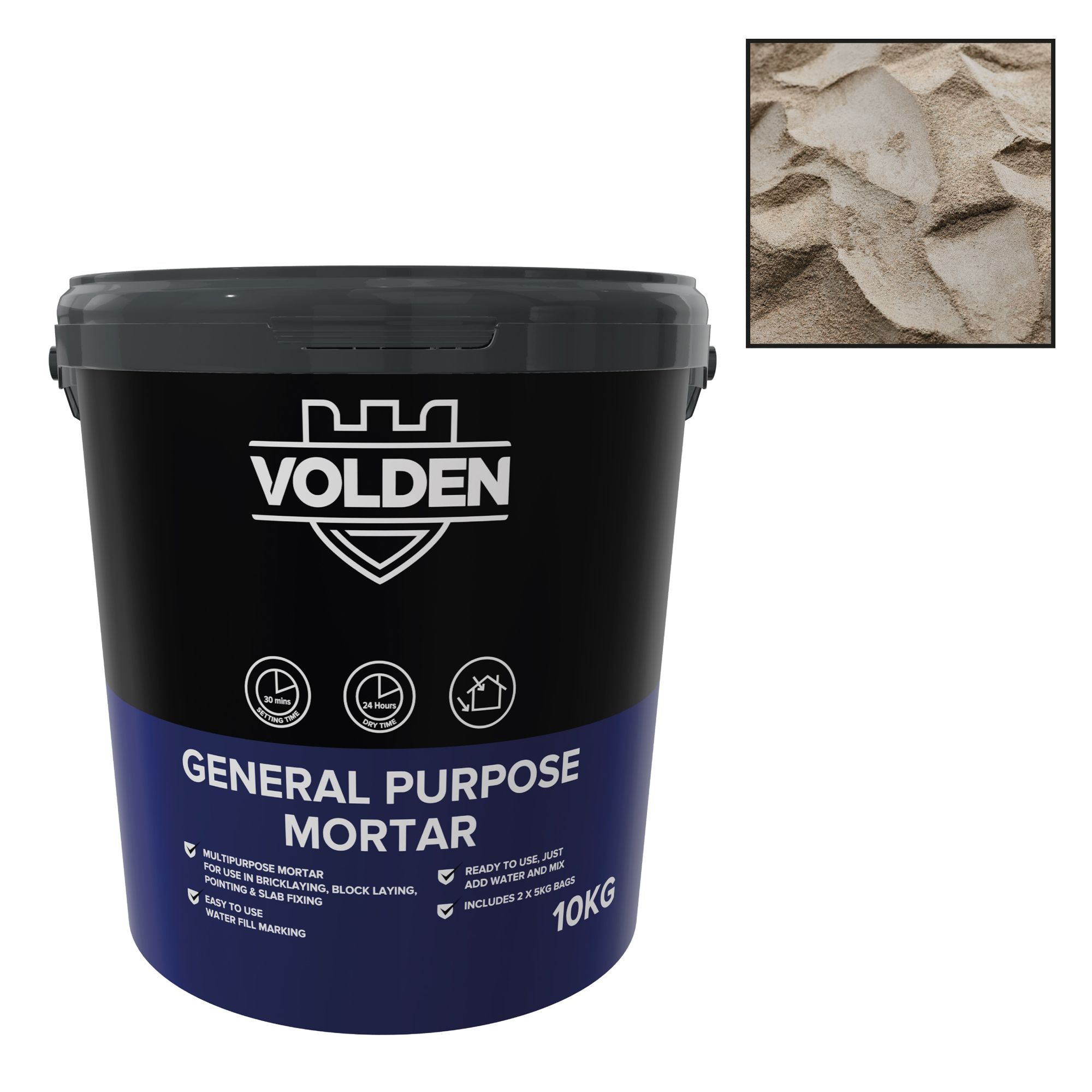 Volden Requires mixing before use Multipurpose mortar