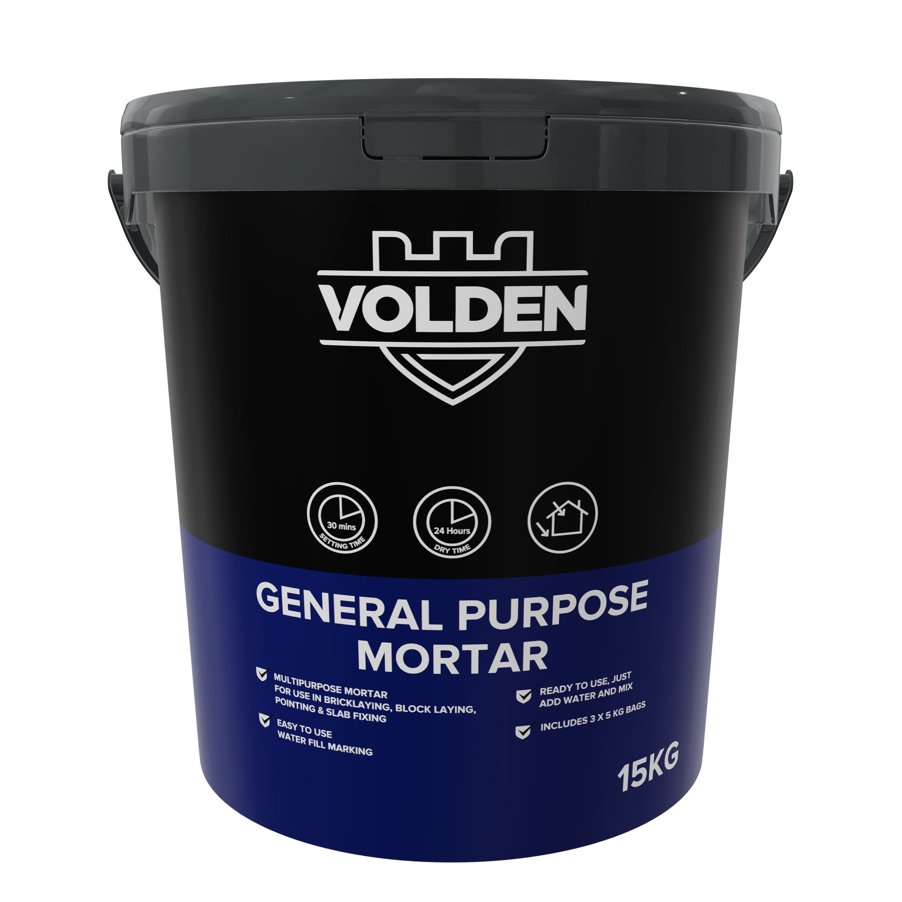 Volden Multipurpose mortar, 15kg Tub - Requires mixing before use
