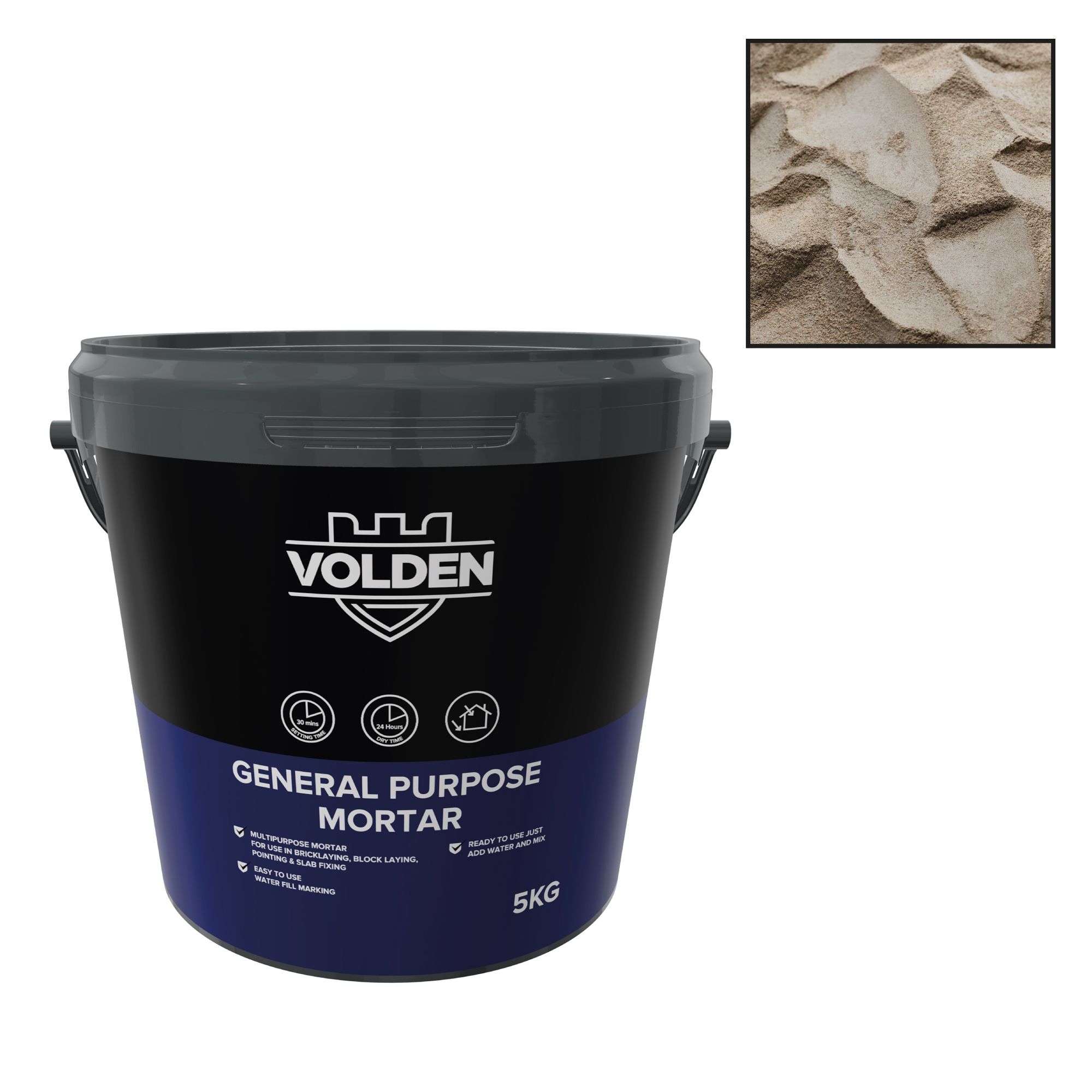 Volden Requires mixing before use Multipurpose mortar