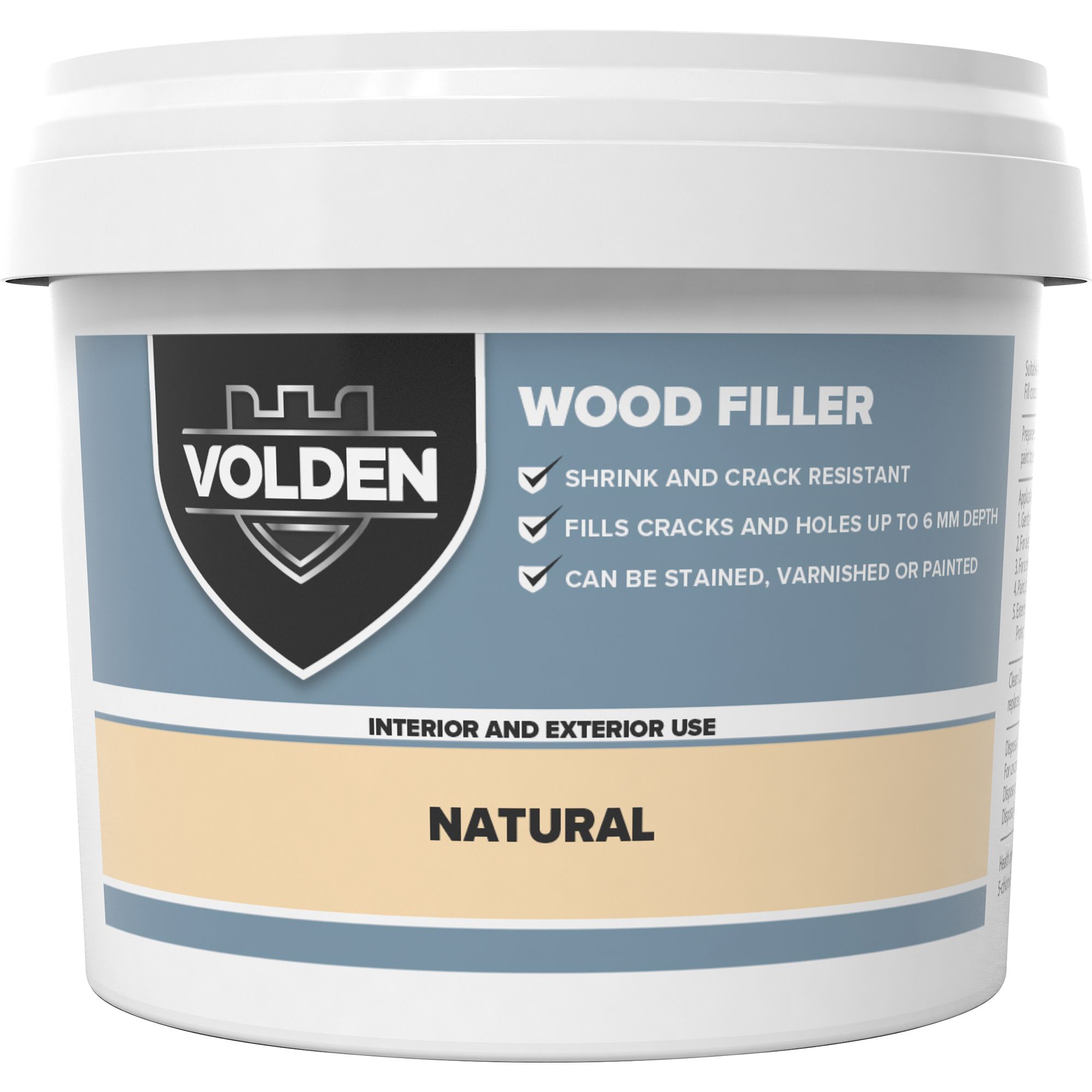 Volden Natural Ready mixed Wood Filler, 0.5kg DIY at B&Q