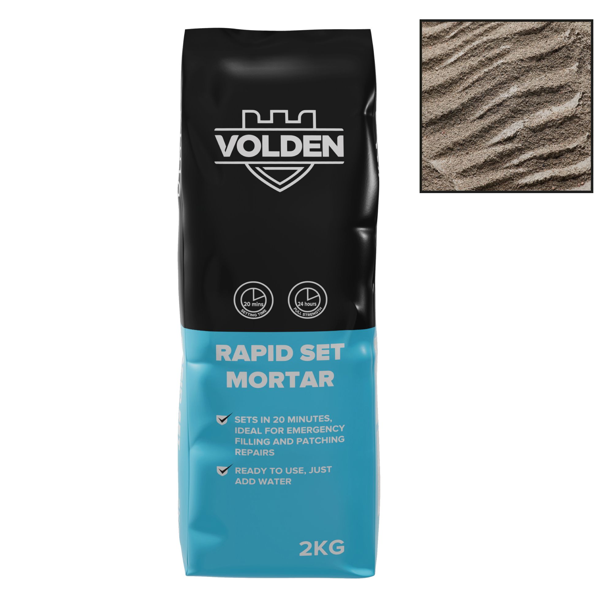 Volden Rapid set Mortar, 2kg Bag - Requires mixing before use