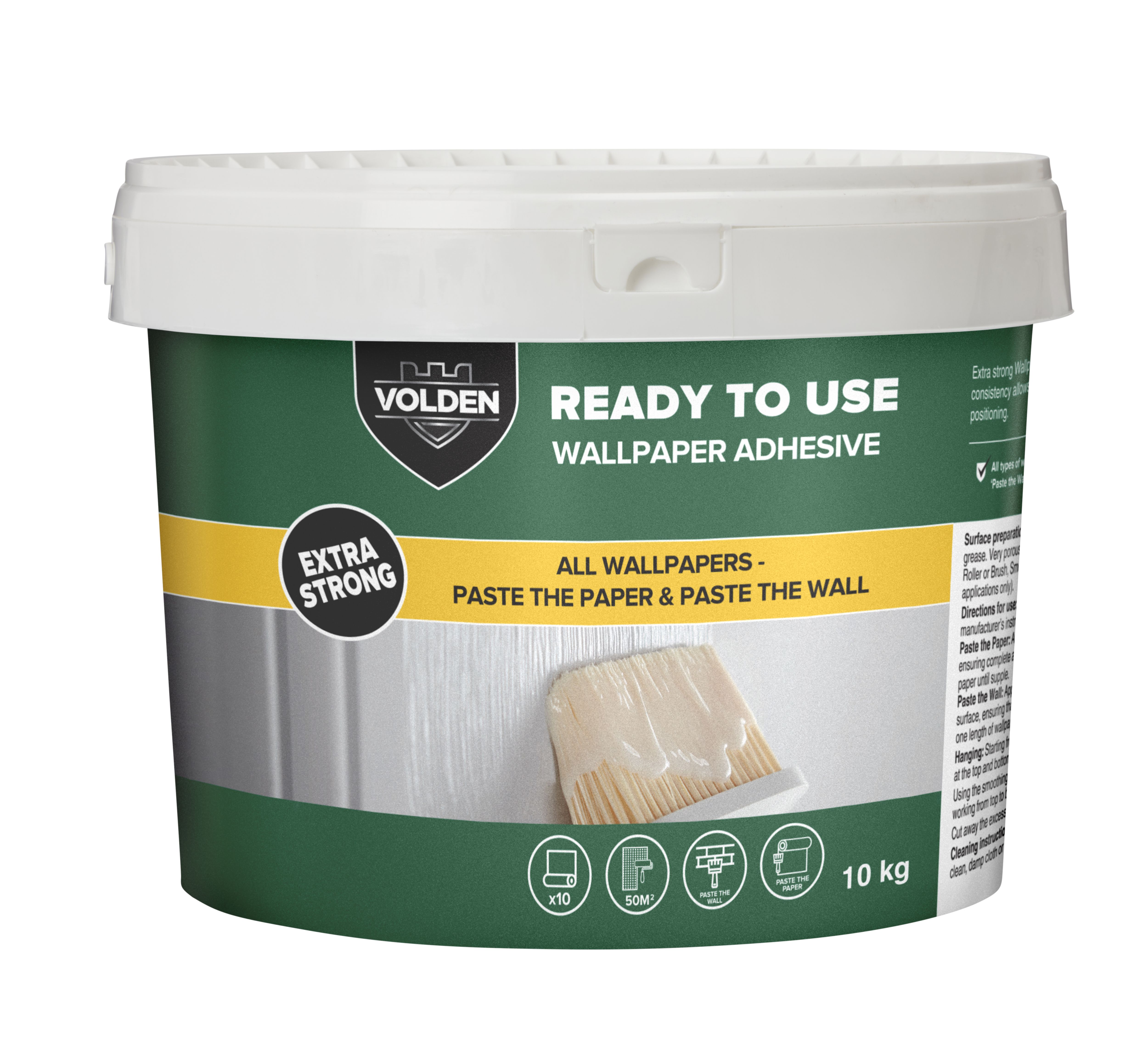 Volden Ready mixed Wallpaper Adhesive 10kg 10 rolls DIY at B&Q