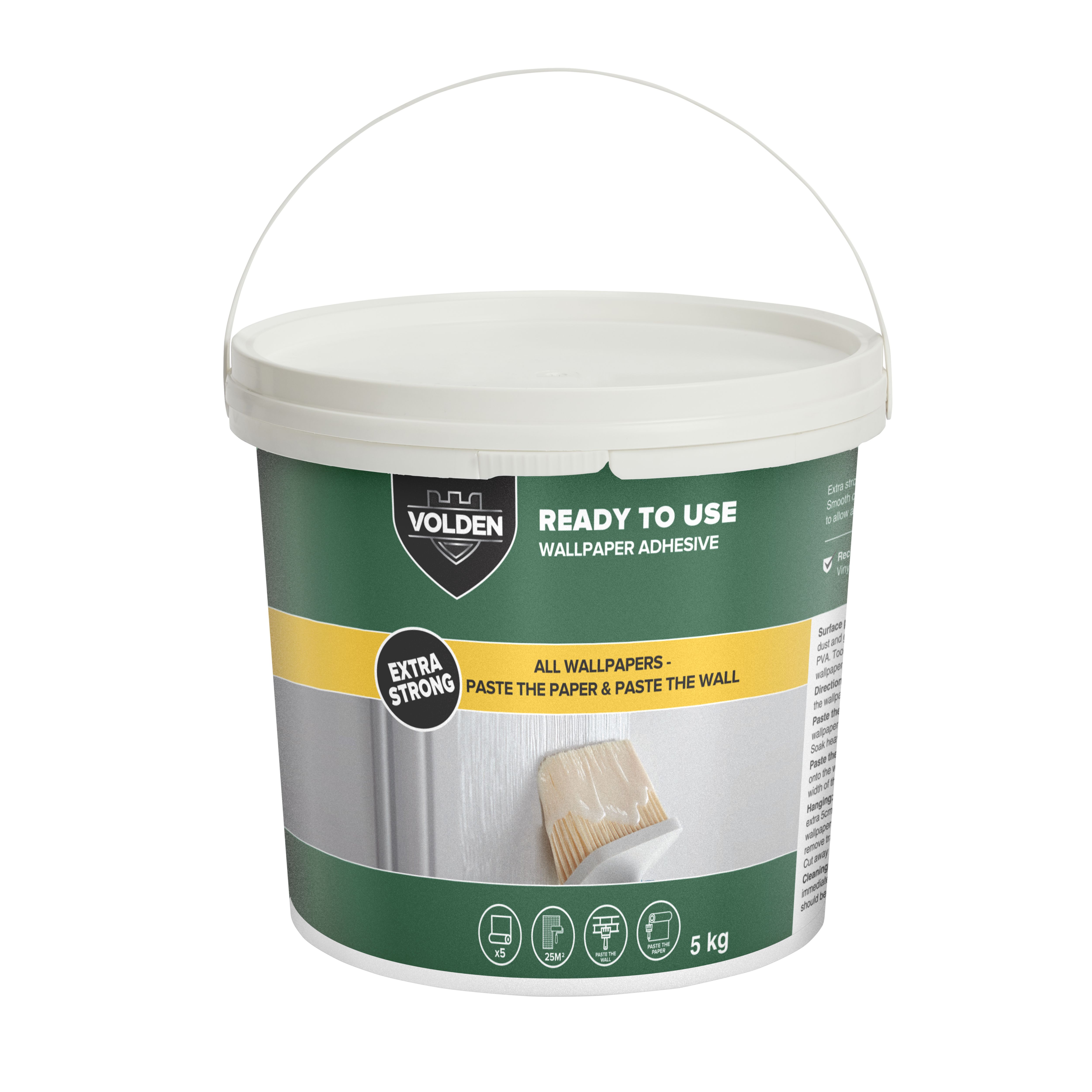 Volden Ready mixed Wallpaper Adhesive 5kg 5 rolls DIY at B&Q