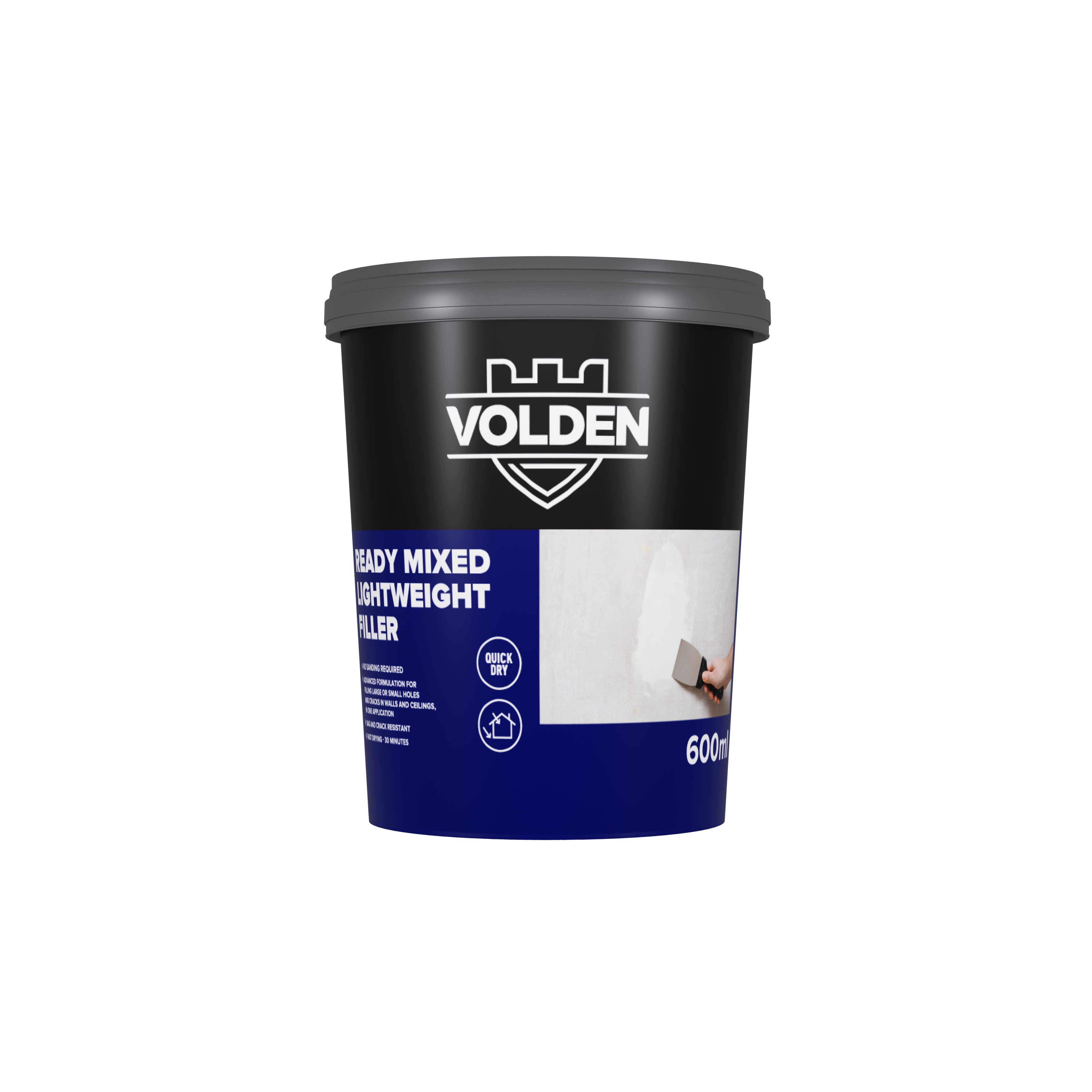 Volden Ready Mixed White Paste Ready to use Multi-purpose Filler, 600ml 260g