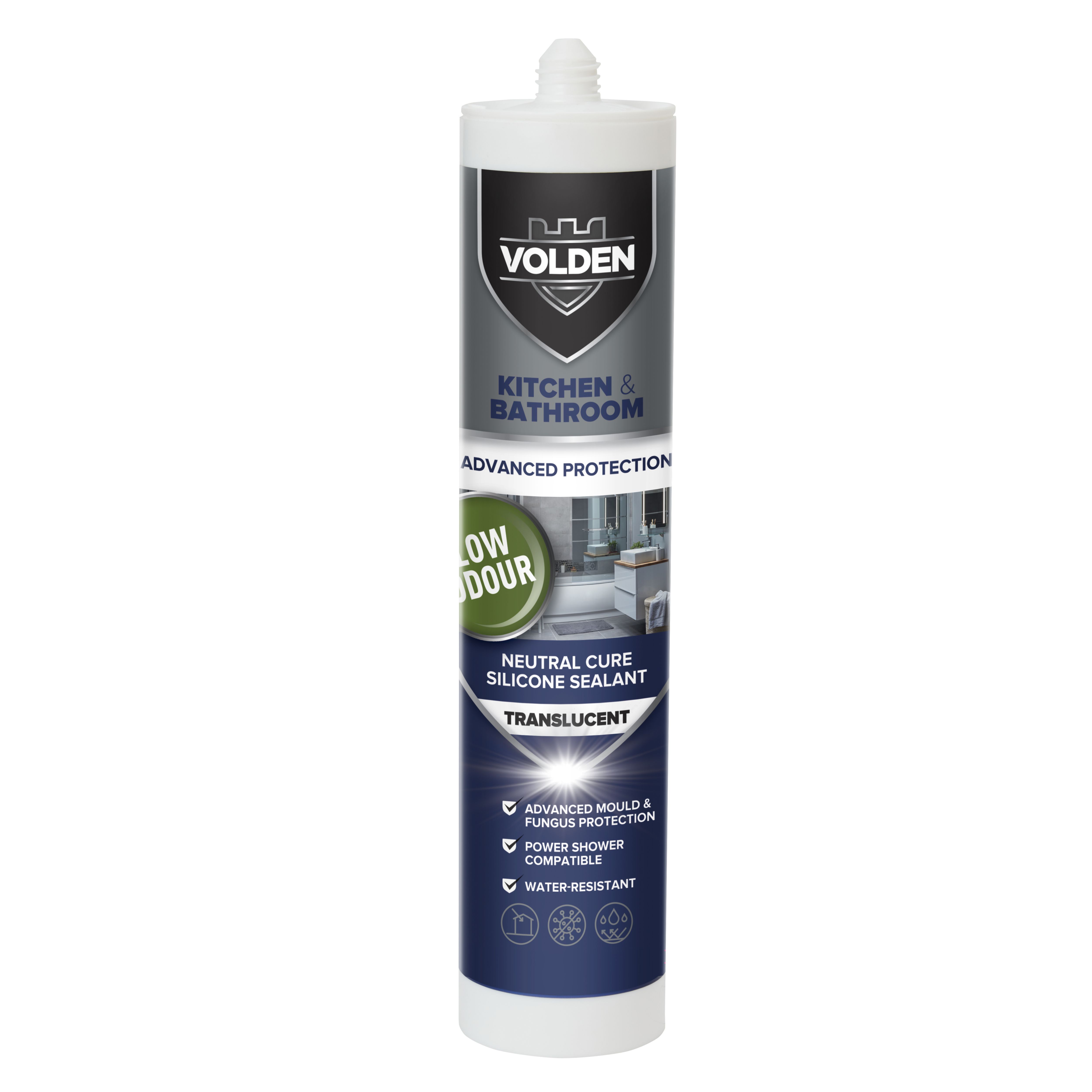 Volden Translucent Silicone-based Bathroom & kitchen Cartridge Sanitary sealant, 280ml