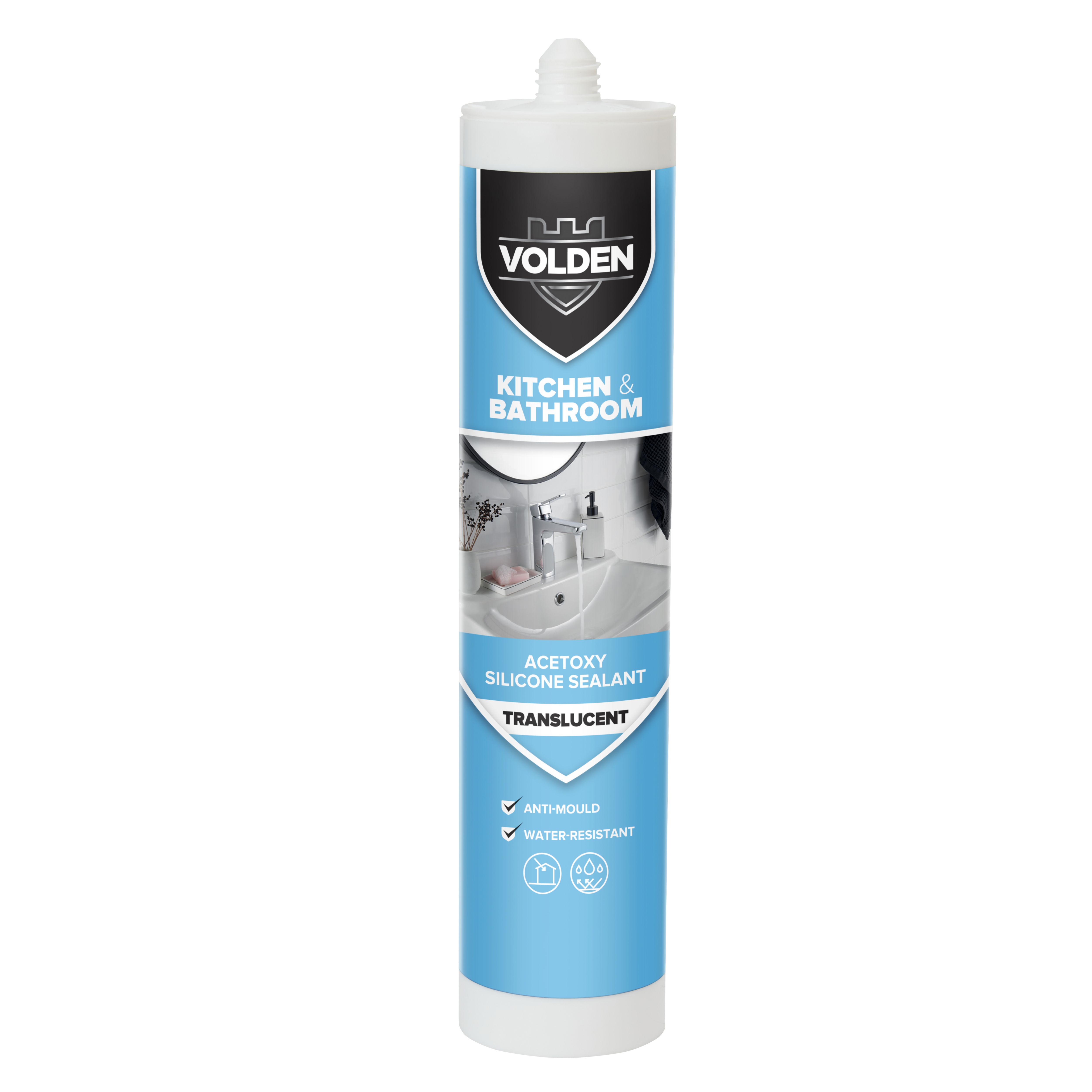 Volden Translucent Silicone-based Bathroom & kitchen Sealant, 300ml at B&Q