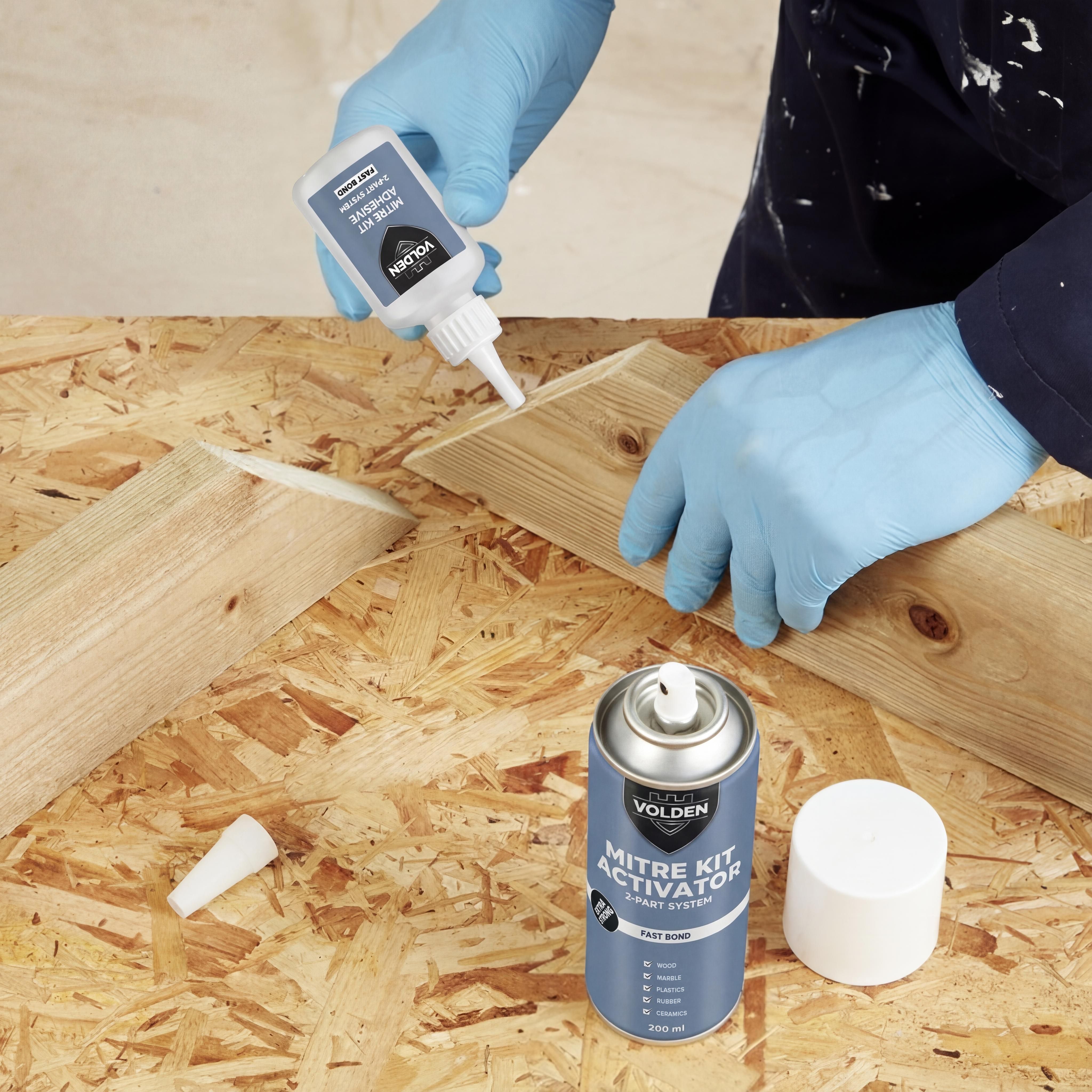 Volden Transparent Mitre adhesive 200ml, Set