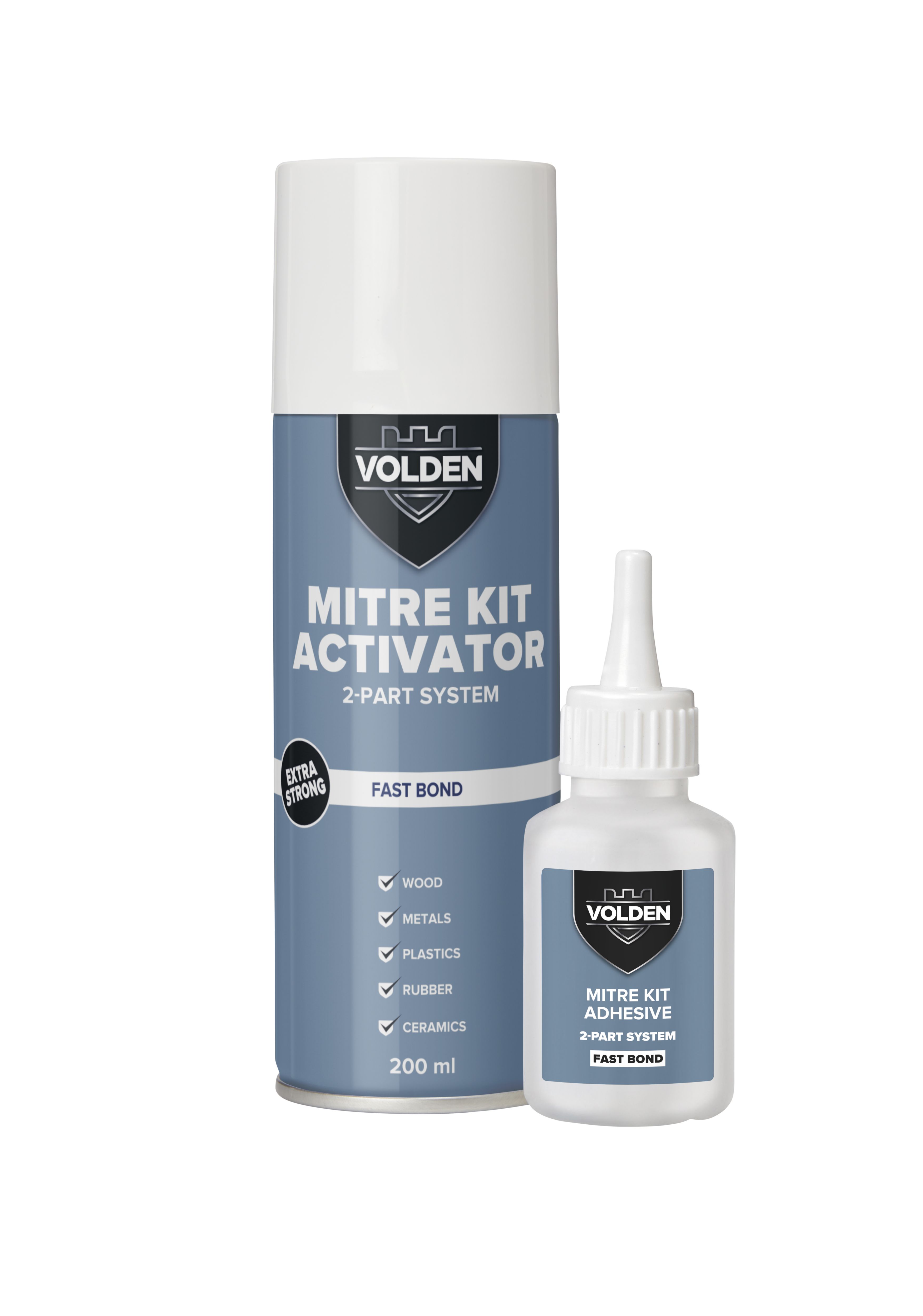 Volden Transparent Mitre adhesive 200ml, Set