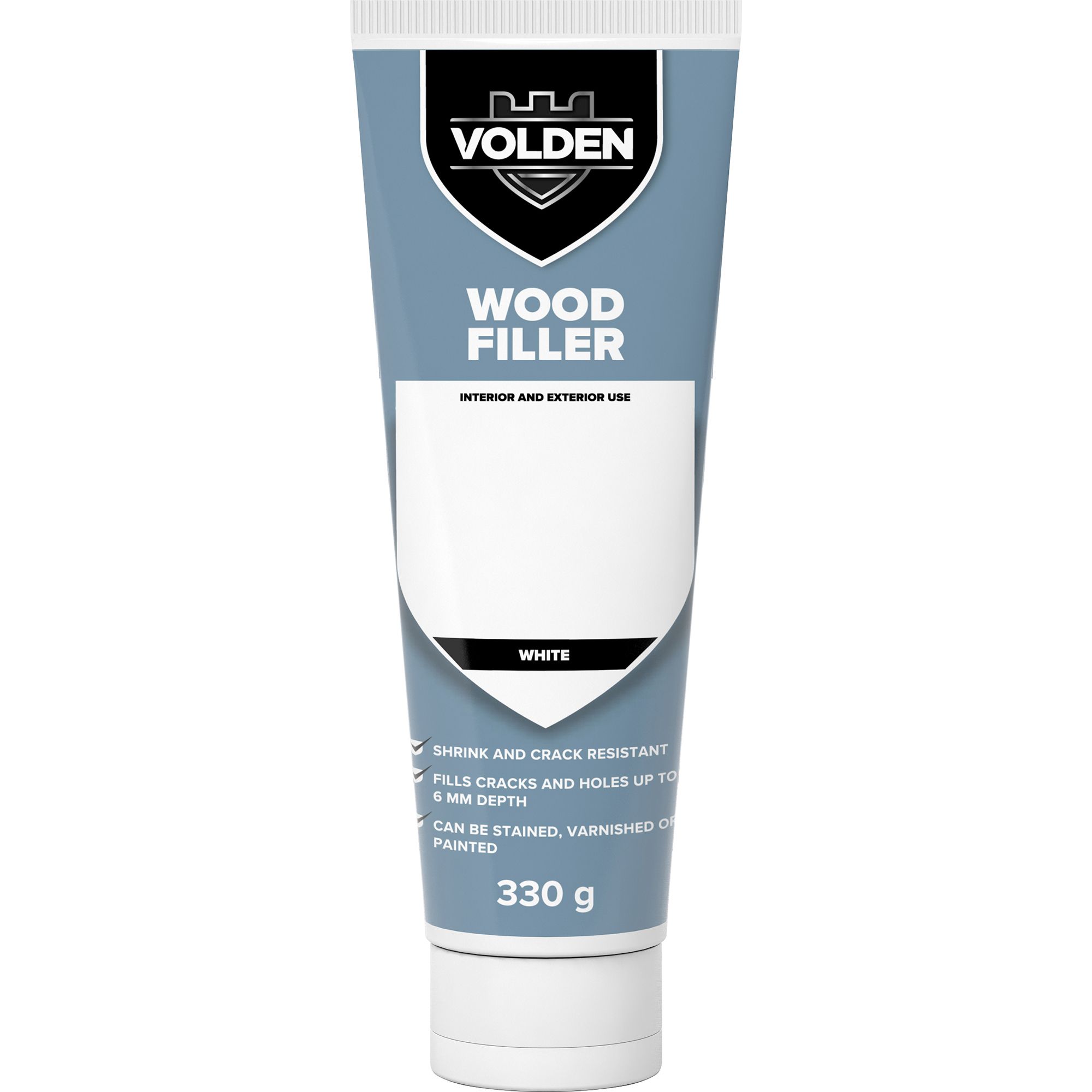 Volden White Ready mixed Wood Filler, 0.33kg DIY at B&Q