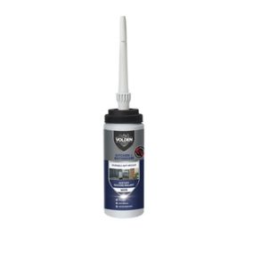 Volden White Silicone-based Bathroom & kitchen Pressurised cartridge Sealant, 100ml