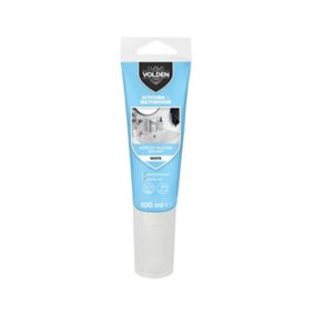 Volden White Silicone-based Bathroom & kitchen Sanitary sealant, 100ml