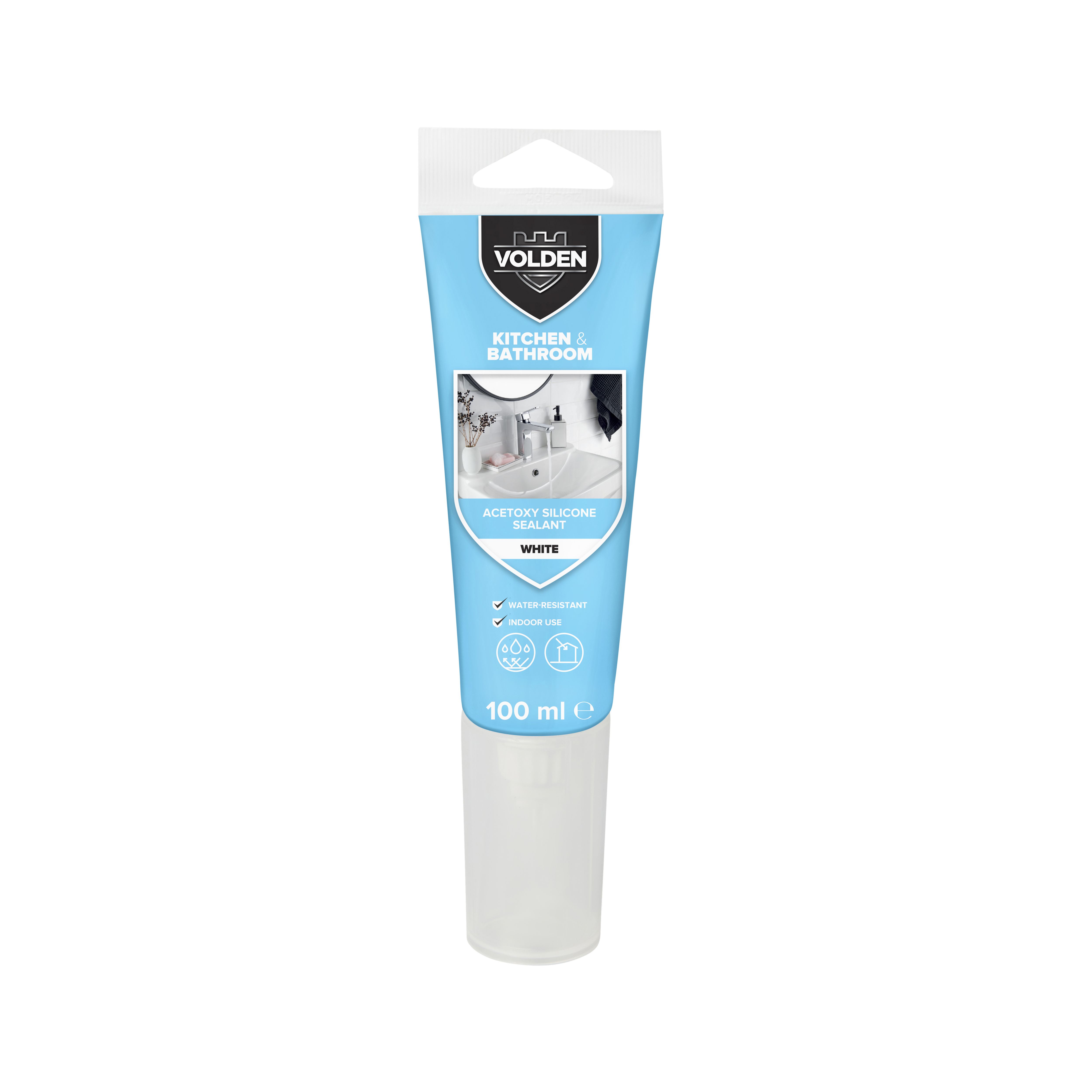 Volden White Silicone-based Bathroom & kitchen Sealant, 100ml | DIY at B&Q
