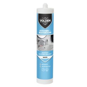 Volden White Silicone-based Bathroom & kitchen Sealant, 300ml