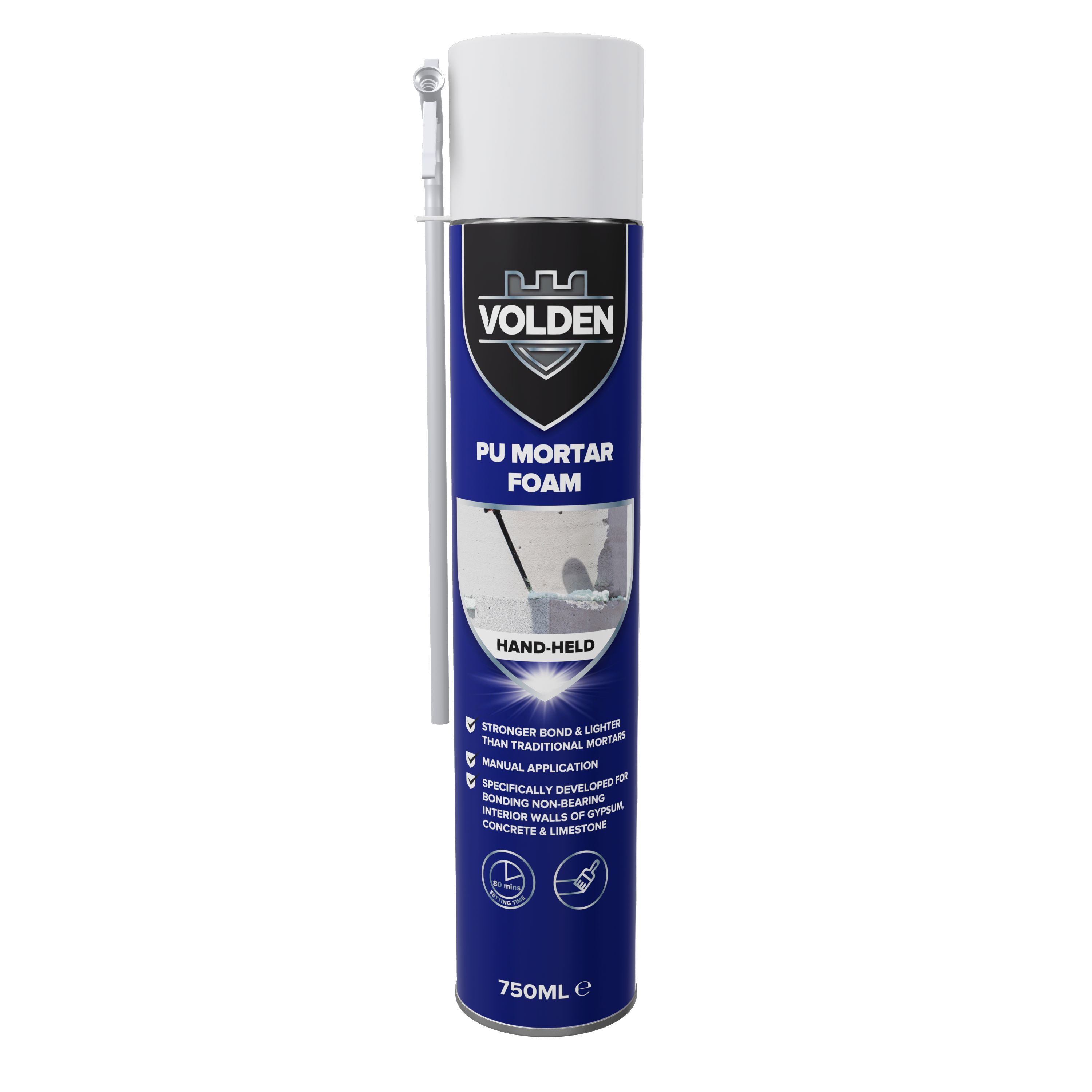 Volden Yellow Mortar foam, 750ml Cannister - Ready for use