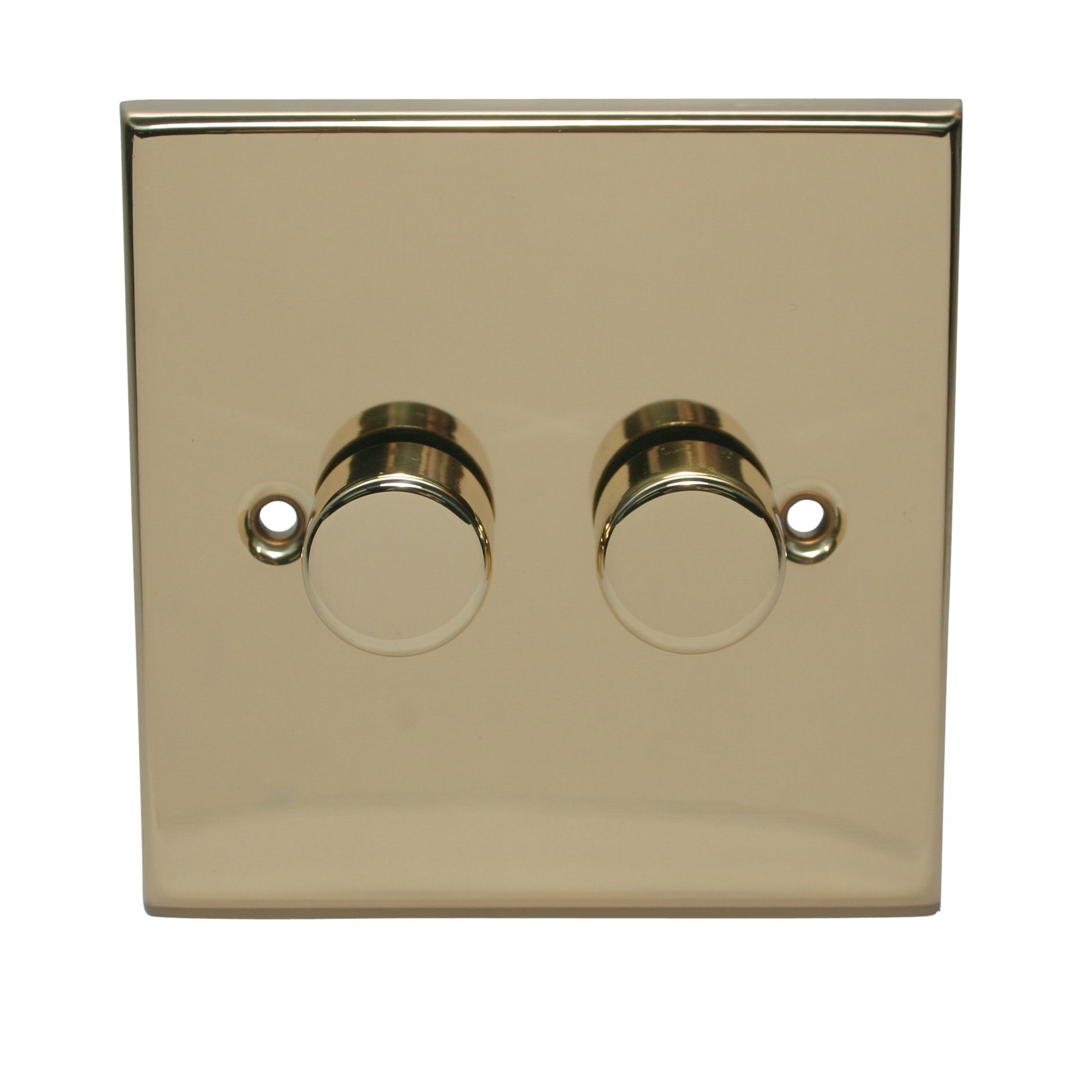 Volex 2 way Double Brass effect Dimmer switch DIY at B&Q