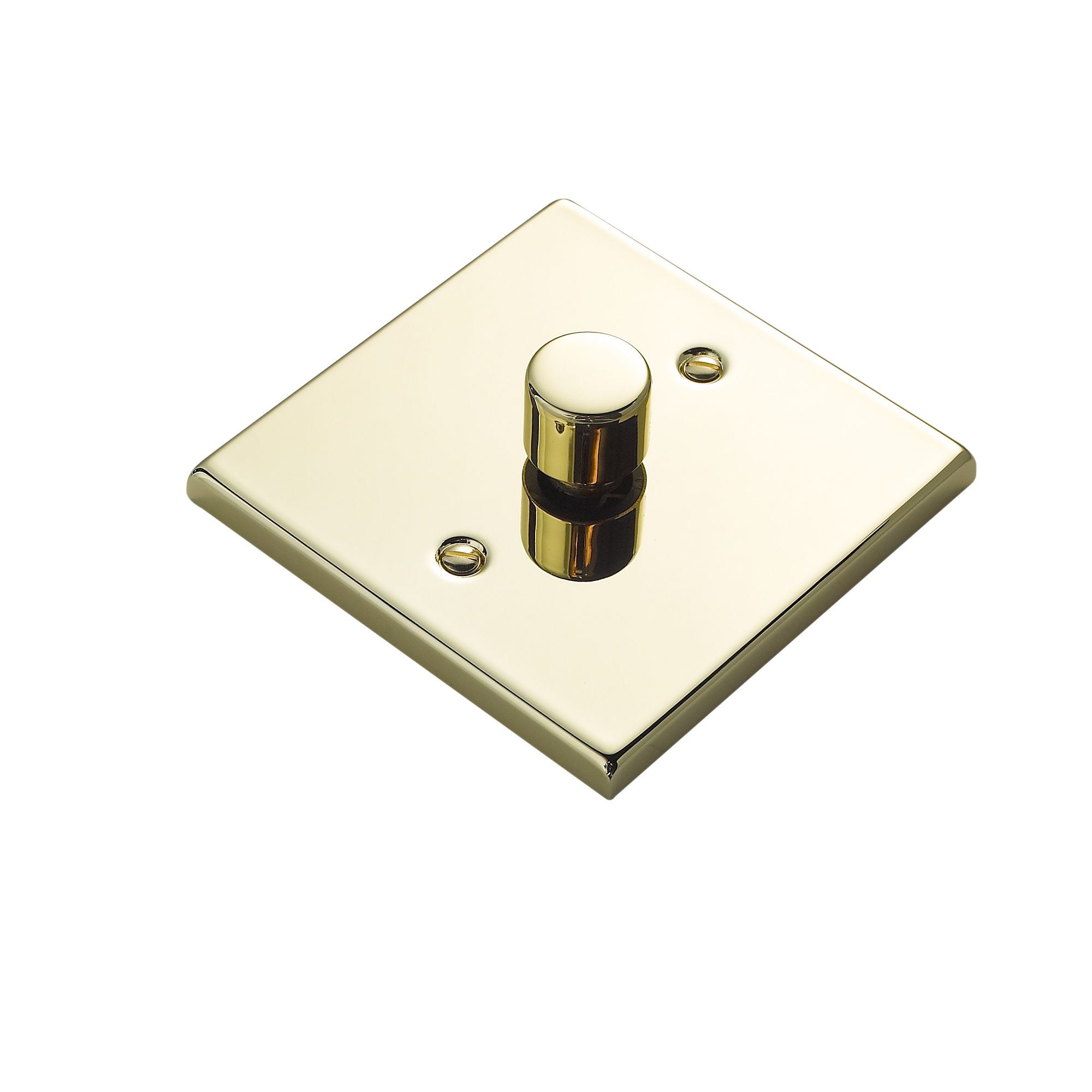 Volex 2 way Single Brass effect Dimmer switch DIY at B&Q