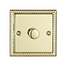 Volex Brass effect Single 2 way Dimmer switch