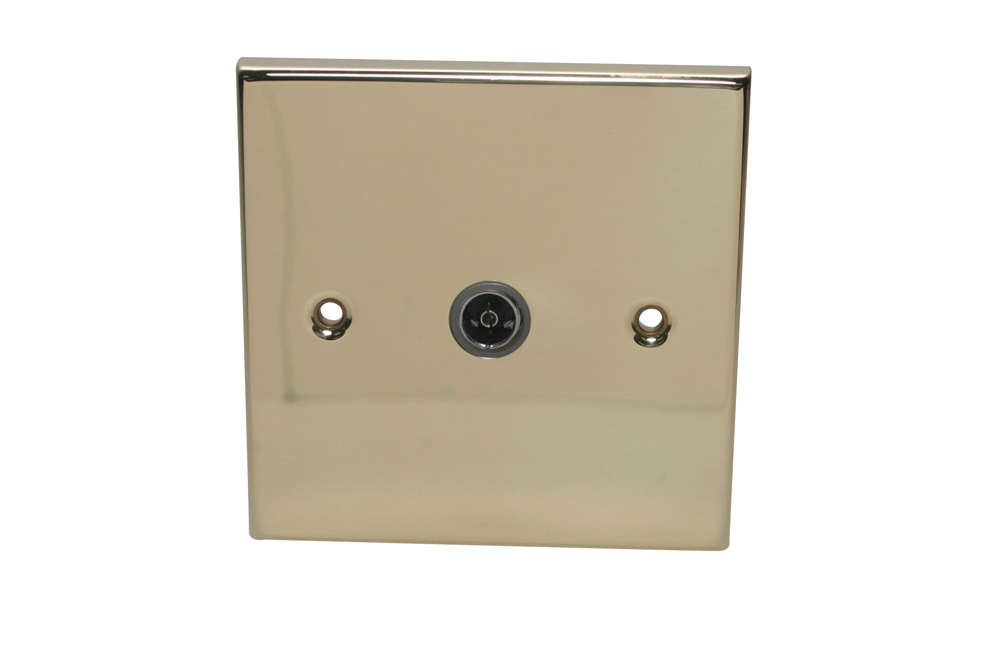 Volex Brass Single Coaxial socket