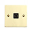 Volex Flat plate Brass effect Coaxial socket
