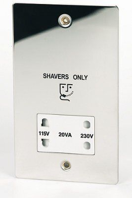 Volex Shaver socket Chrome effect