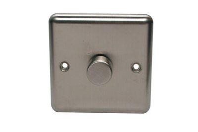 Volex Steel profile Single 2 way Dimmer switch