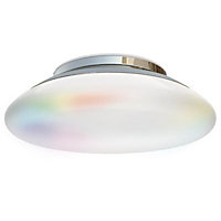 Volta Chrome effect Ceiling light with remote