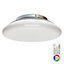 Volta Chrome effect Ceiling light with remote
