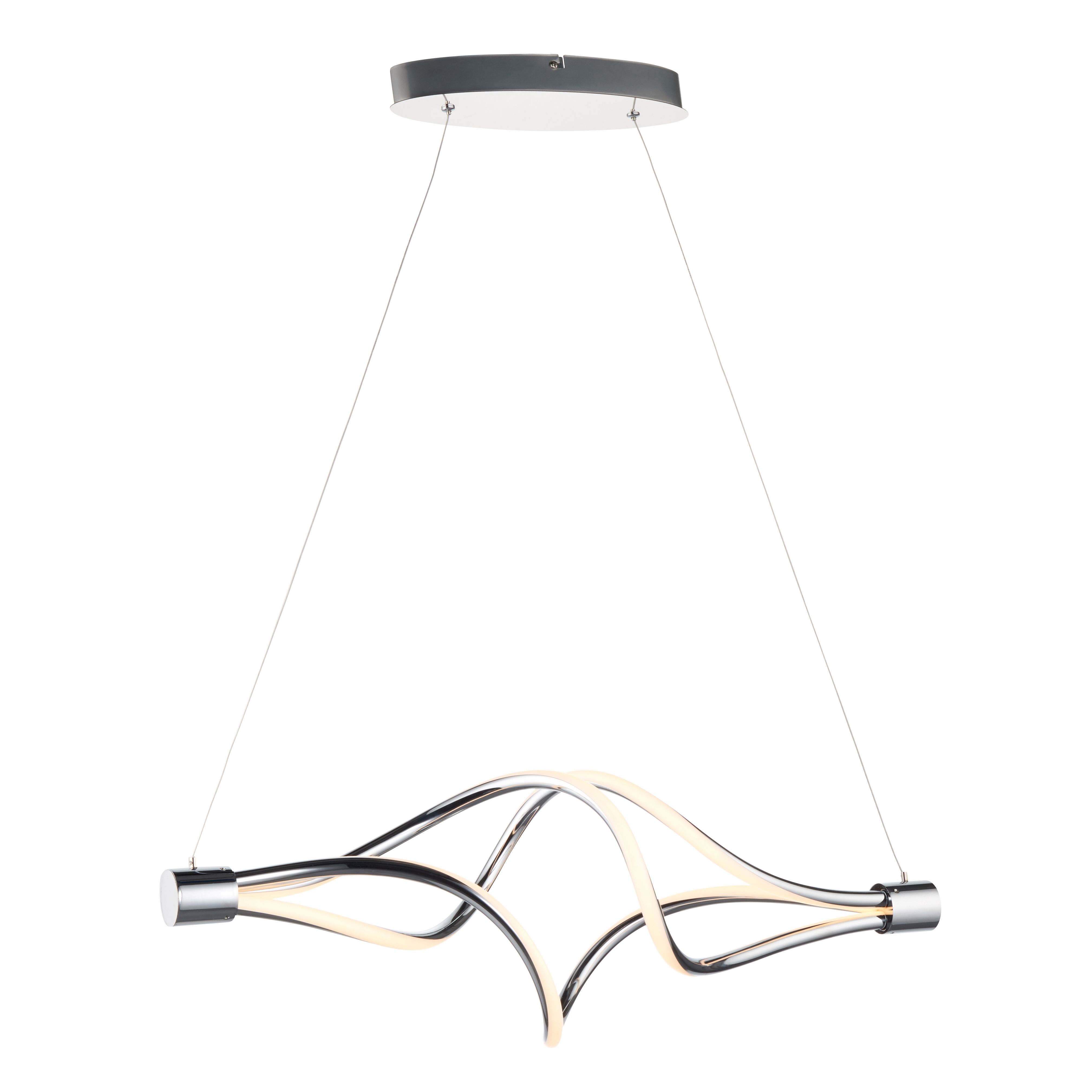 Vortex pendant Chrome effect LED Pendant ceiling light, (Dia)700mm