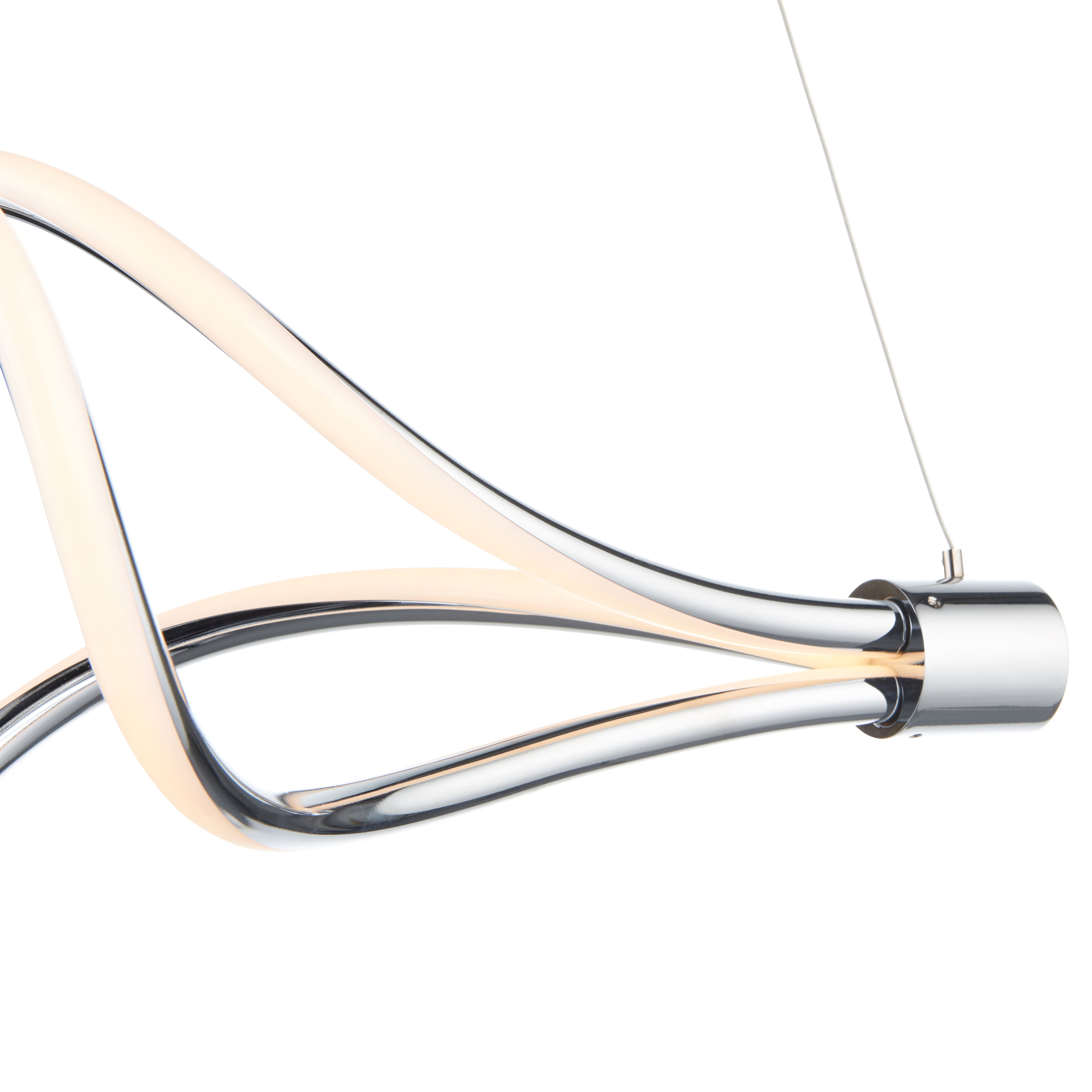 Vortex pendant Chrome effect LED Pendant ceiling light, (Dia)700mm
