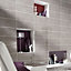 Voyage Anthracite Gloss Stone effect Ceramic Wall Tile Sample