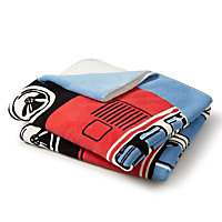 VW King of the Road Blue Print Knitted Throw