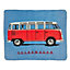 VW King of the Road Blue Print Knitted Throw