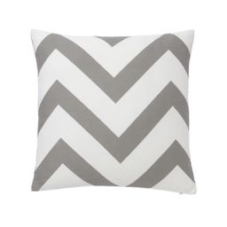 Wabana Herringbone Grey & white Cushion (L)45cm x (W)45cm