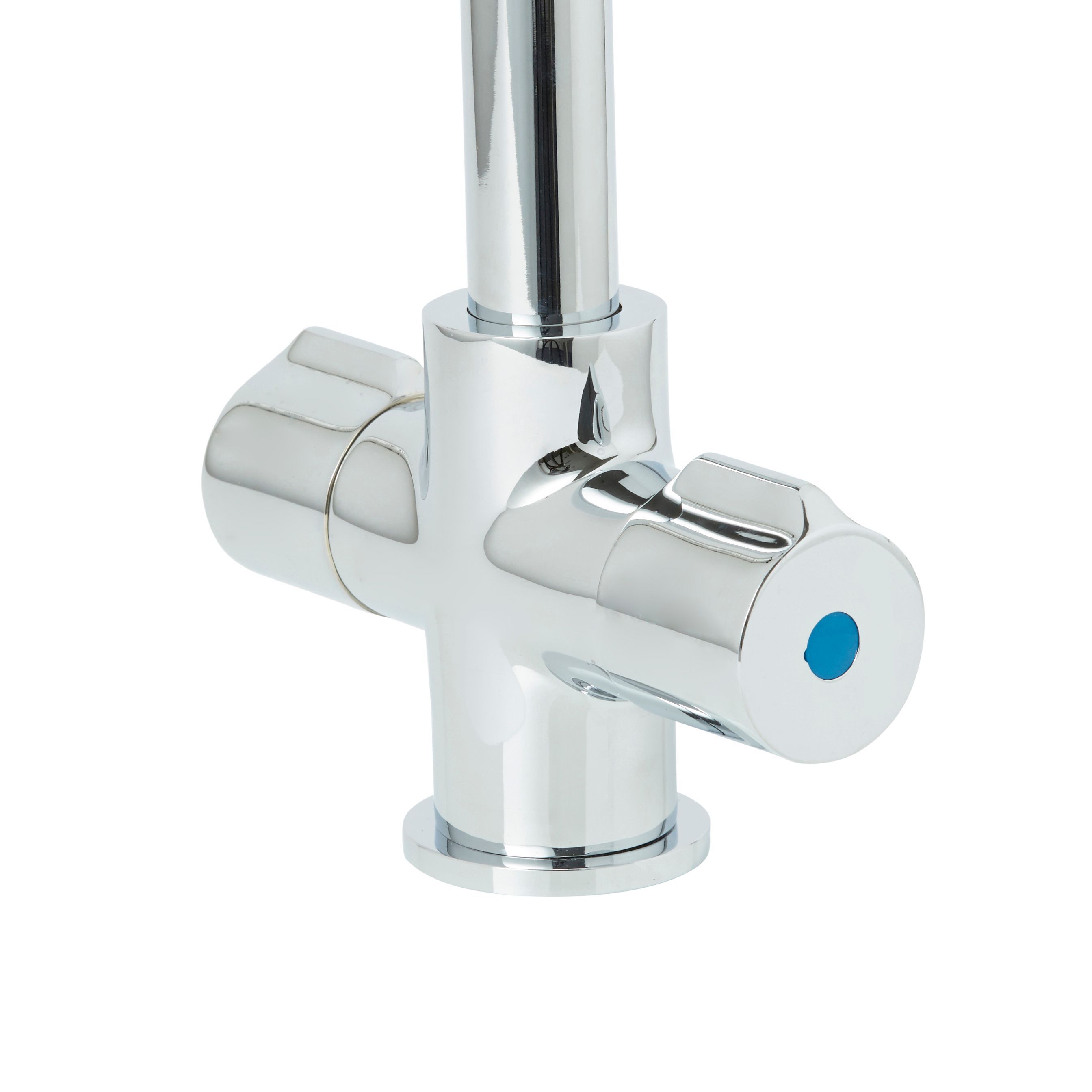 Wain Chrome effect Kitchen Dual lever Tap