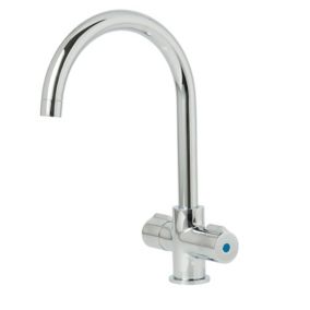 Wain Chrome effect Kitchen Twin lever Tap