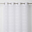 Wakea White Horizontal stripe Unlined Eyelet Voile curtain (W)140cm (L)260cm, Single
