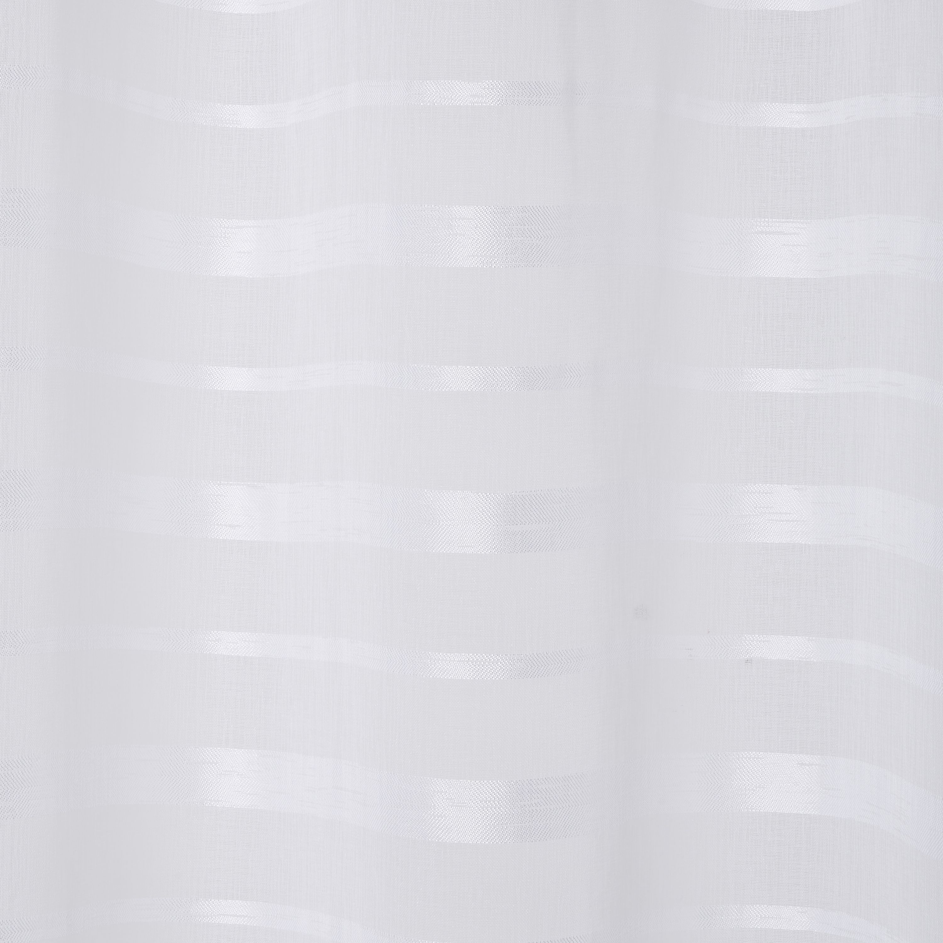 Wakea White Horizontal stripe Unlined Eyelet Voile curtain (W)140cm (L)260cm, Single