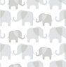 Wallpops Grey Elephant parade Smooth Wallpaper