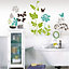 Wallpops Habitat Multicolour Self-adhesive Wall sticker (H)860mm (W)940mm