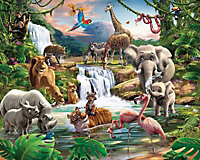 Walltastic Multicolour Jungle adventure Mural